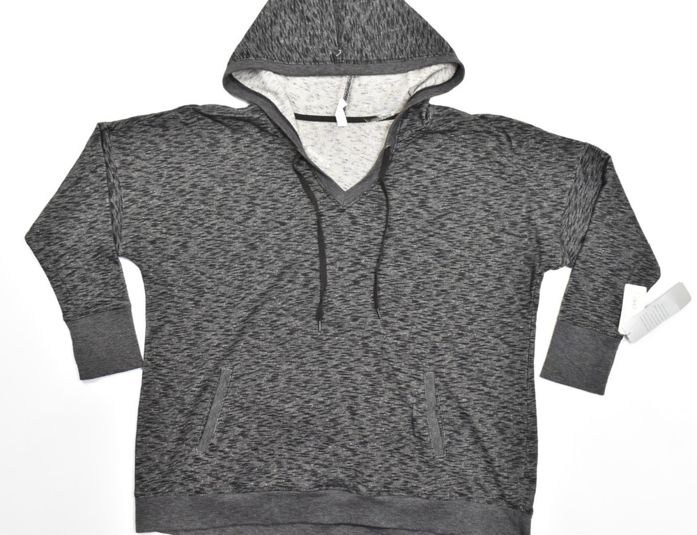 Ideology Woman Plus 3X Heather Gray Space Dye Tunic Hoodie Sweatshirt NWT